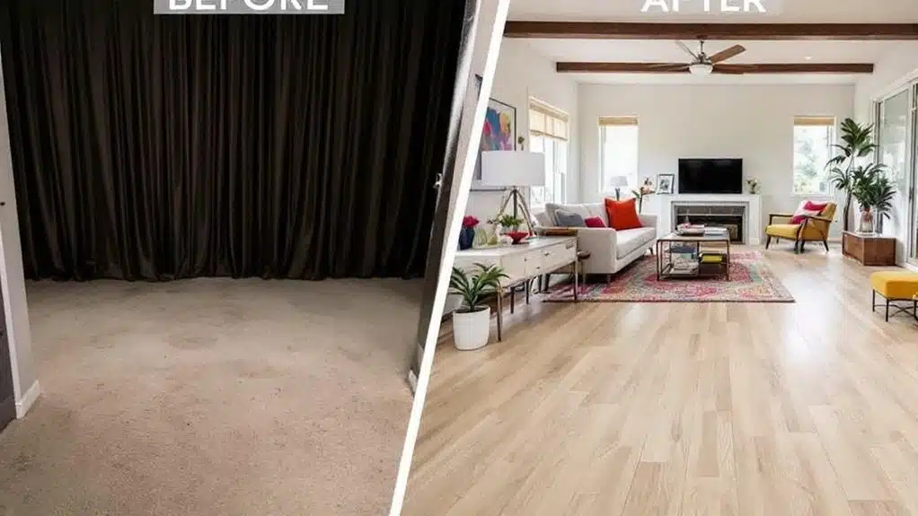 open spaces sleek flooring