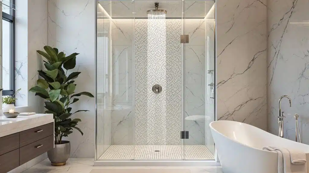 custom showers enhance bathrooms
