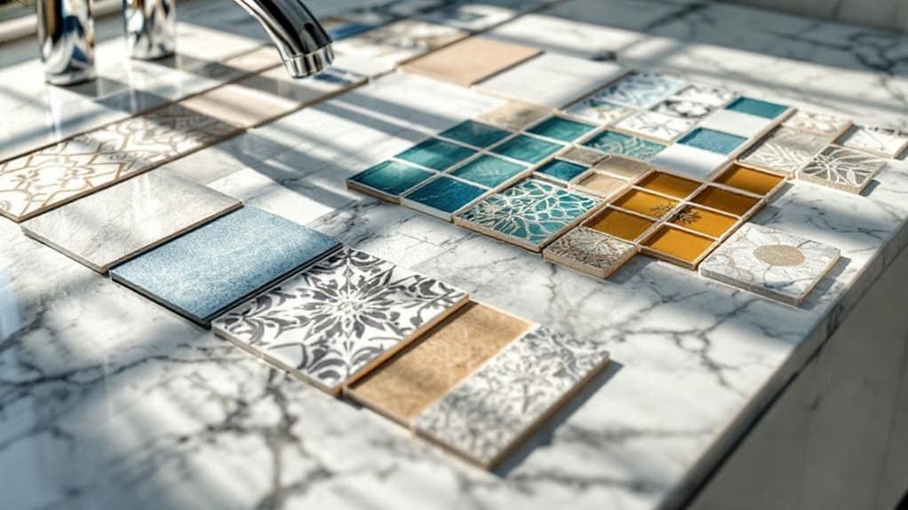grout selection enhances shower aesthetics