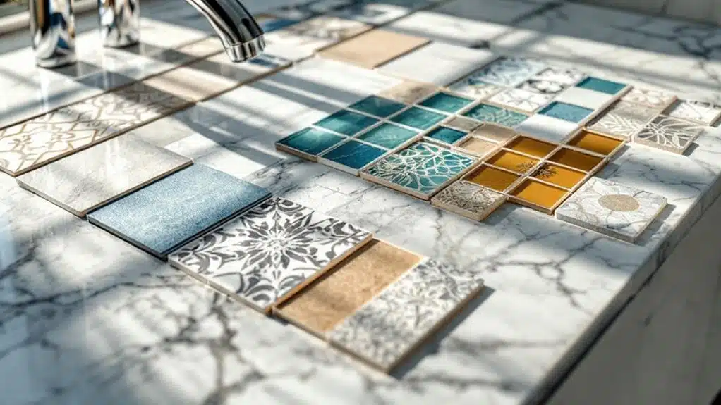 grout selection enhances shower aesthetics