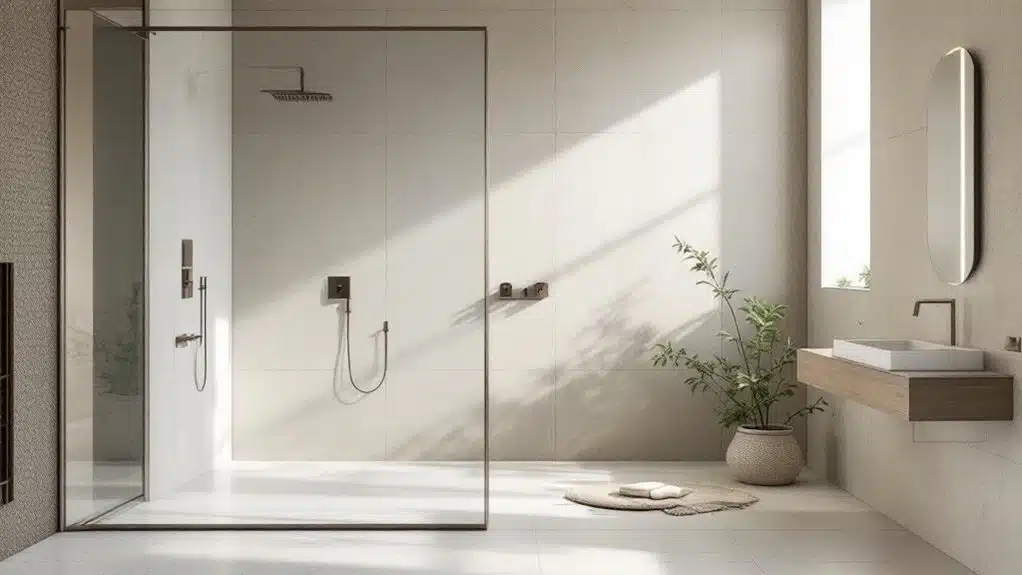 large format tiles enhance space