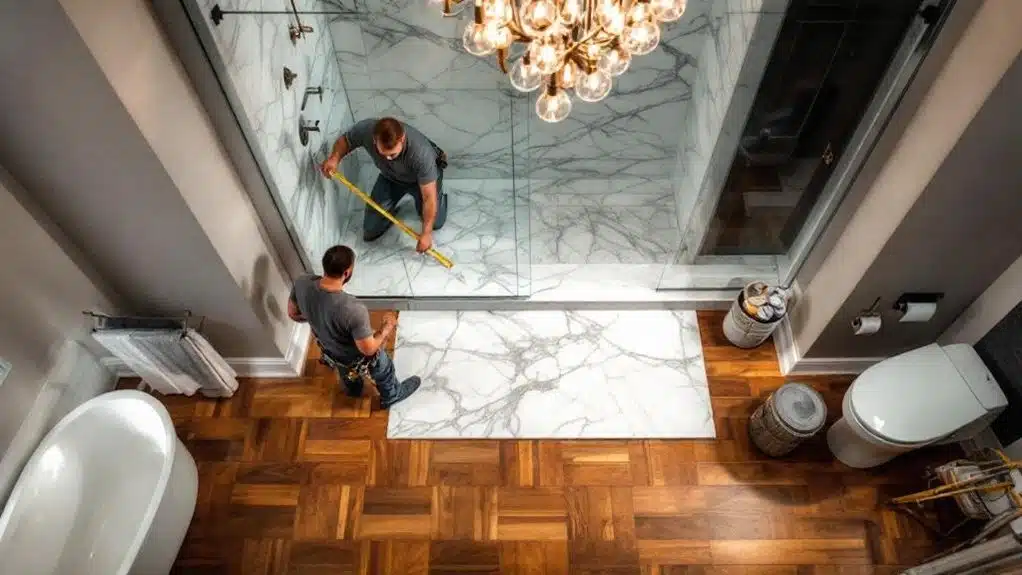 professional bathroom flooring installation