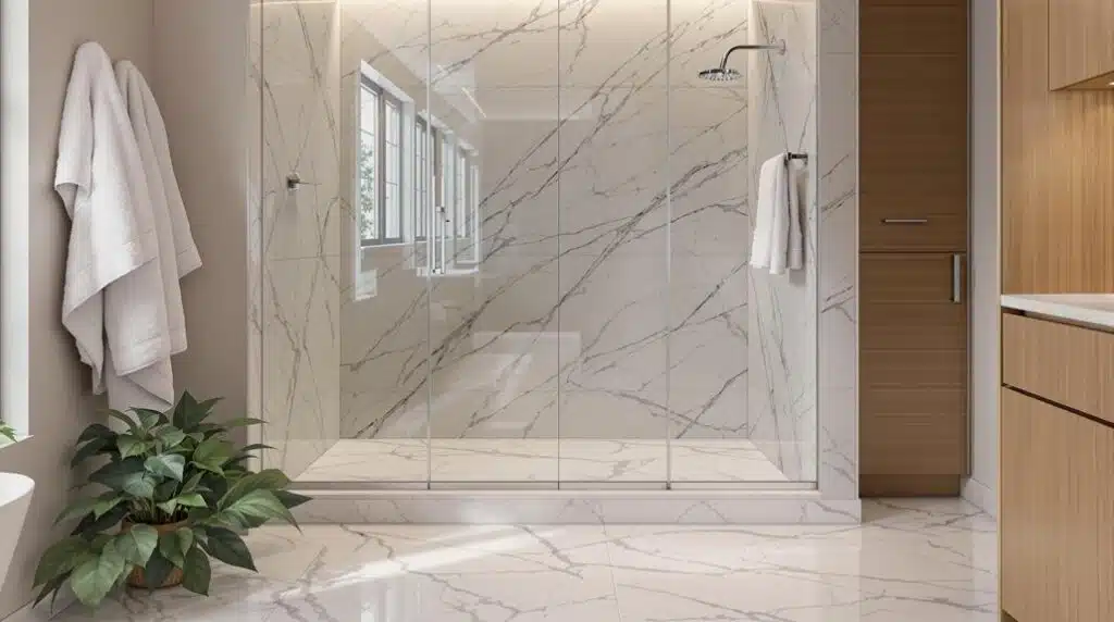 shower and flooring compatibility