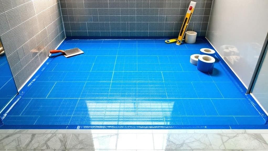 shower area preparation steps