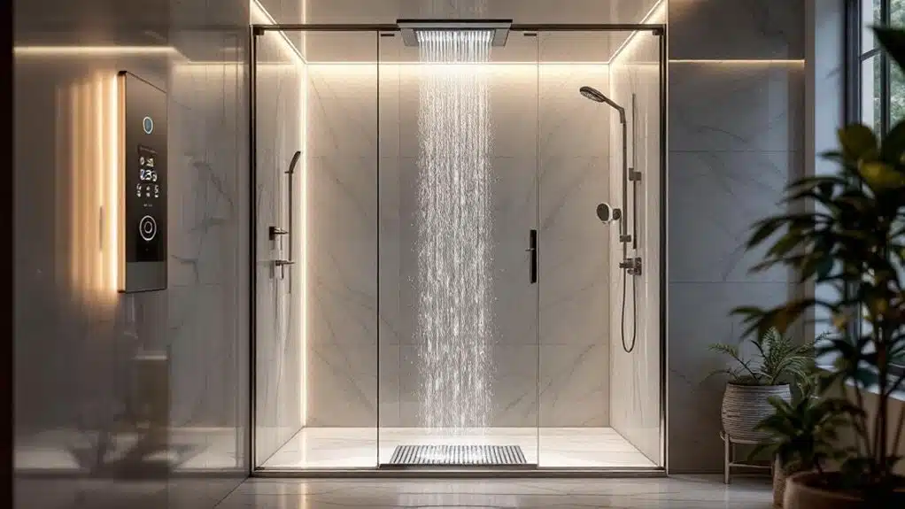 smart luxurious shower experience