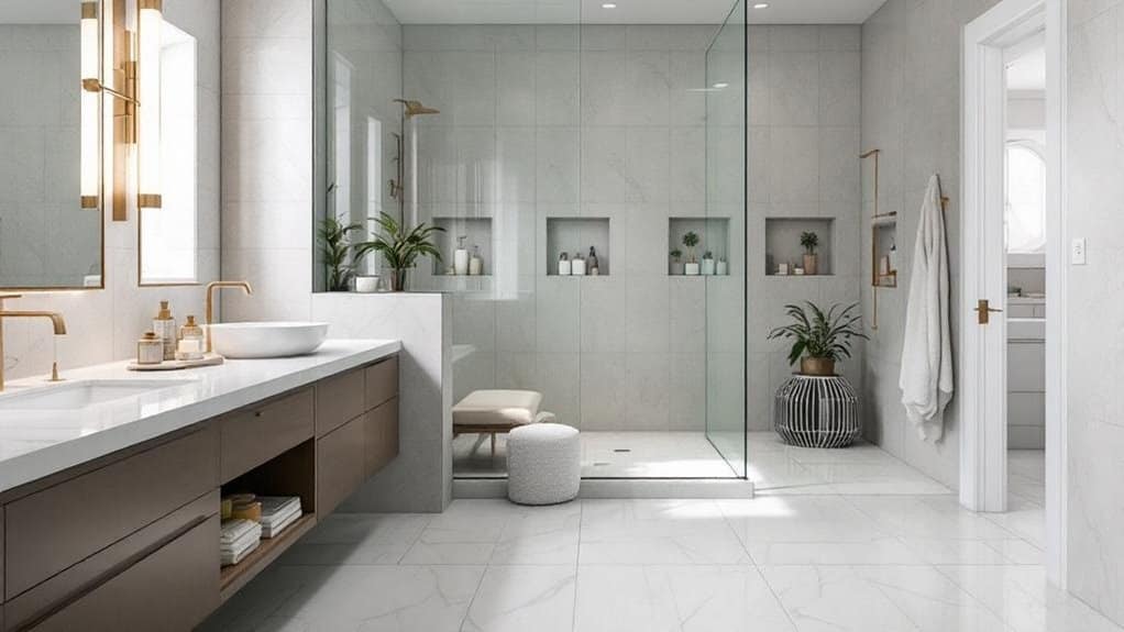space efficient bathroom design