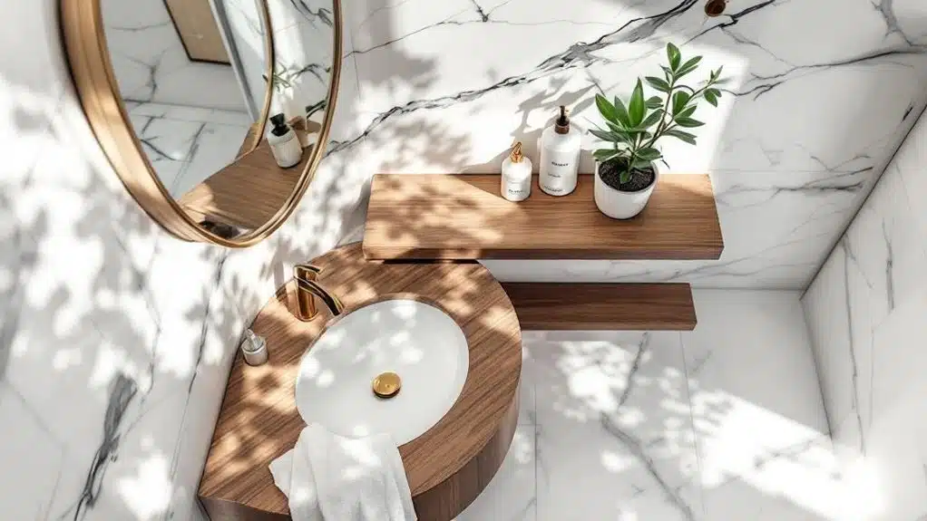 stylish functional bathroom storage