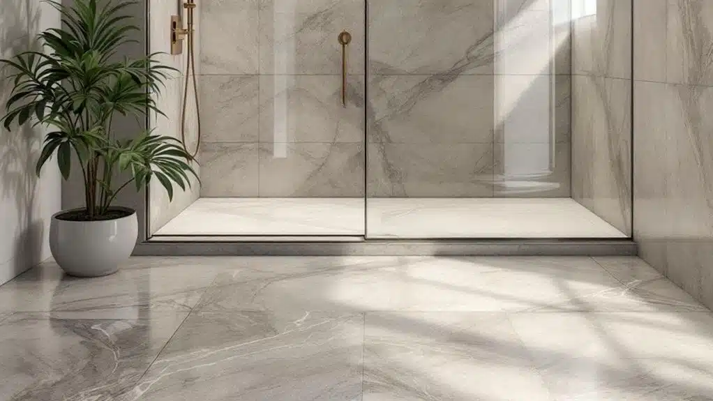 stylish practical bathroom flooring