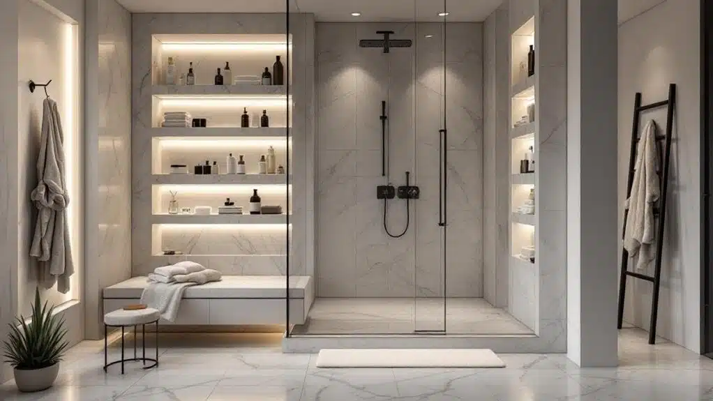 tidy shower space solutions
