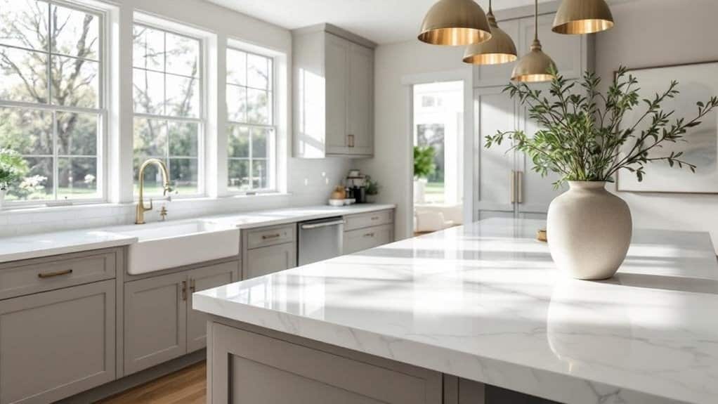 timeless white countertops shine
