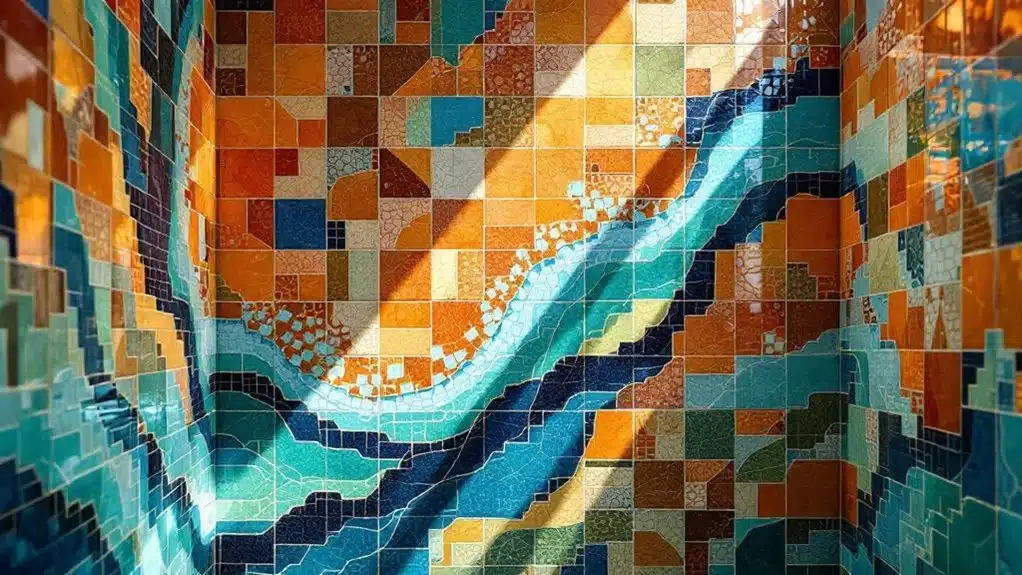 vibrant mosaic bathroom artistry