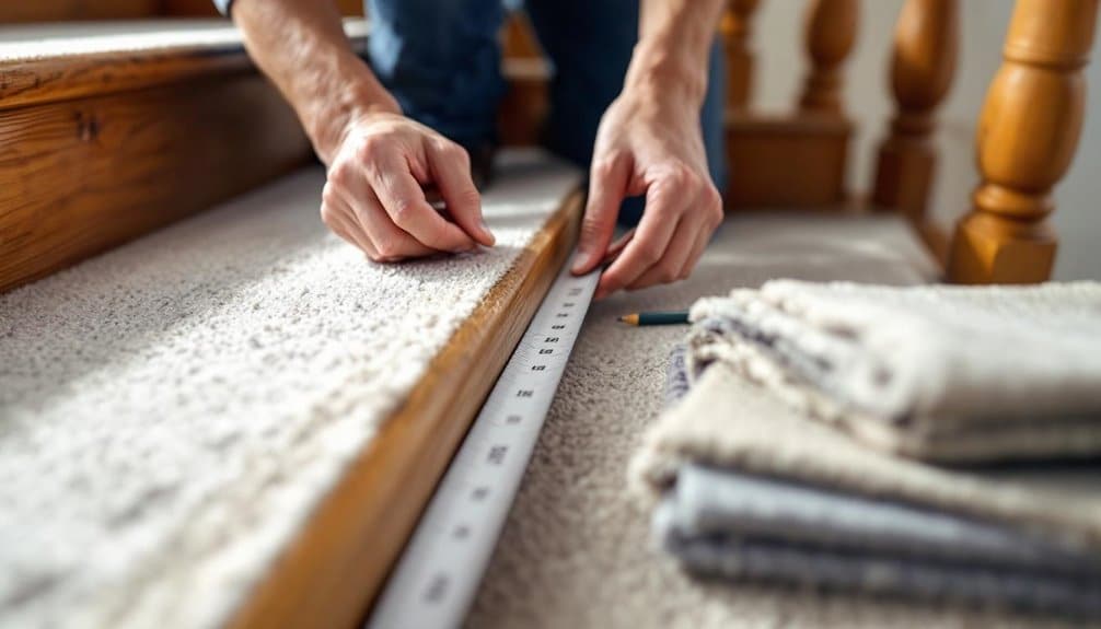 precise staircase carpet measurements