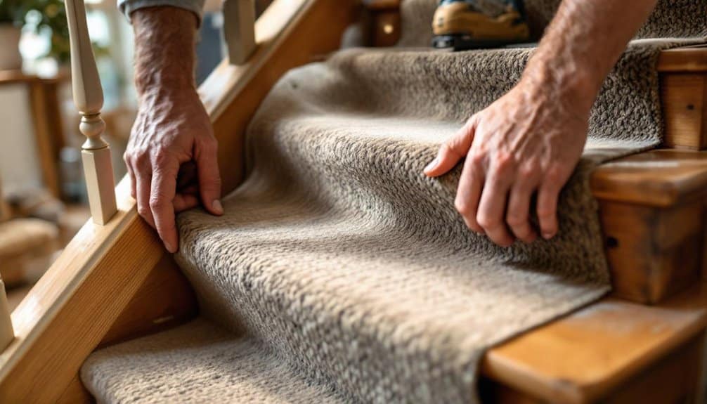 professional staircase carpet installation