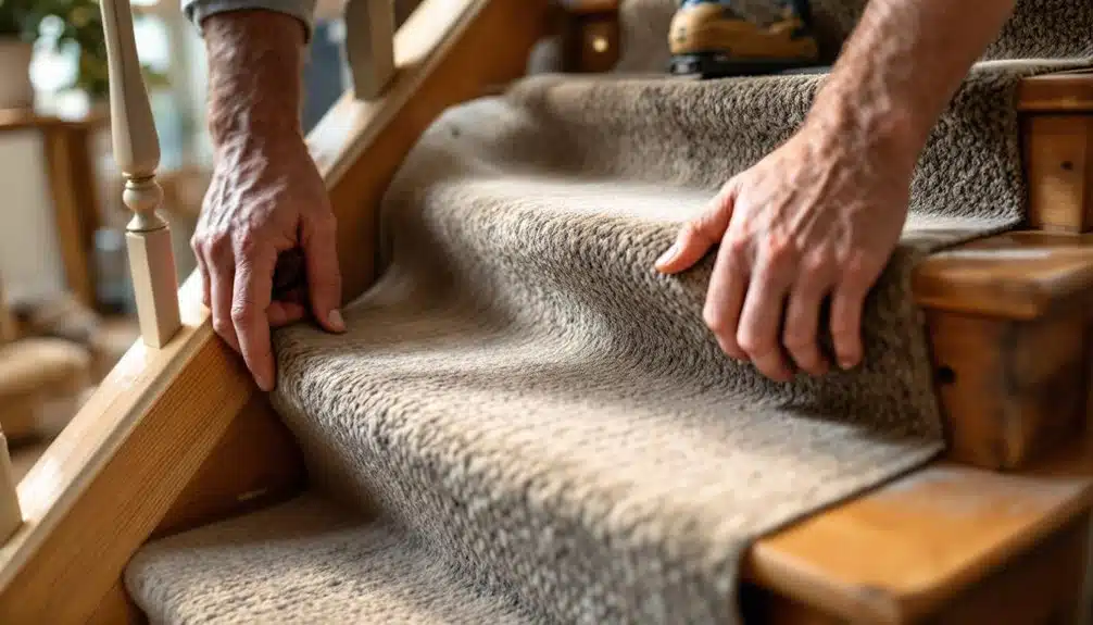 professional staircase carpet installation