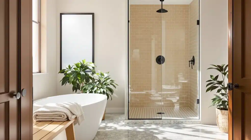 walk in tile showers trend