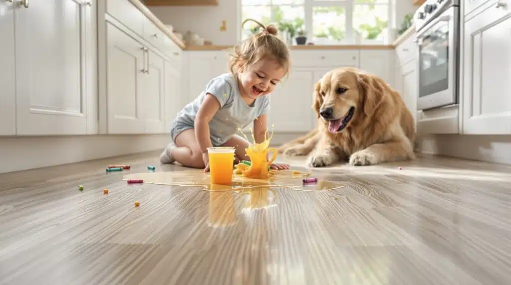 waterproof flooring for families