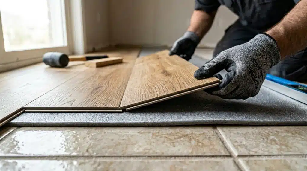 installing flooring over tile