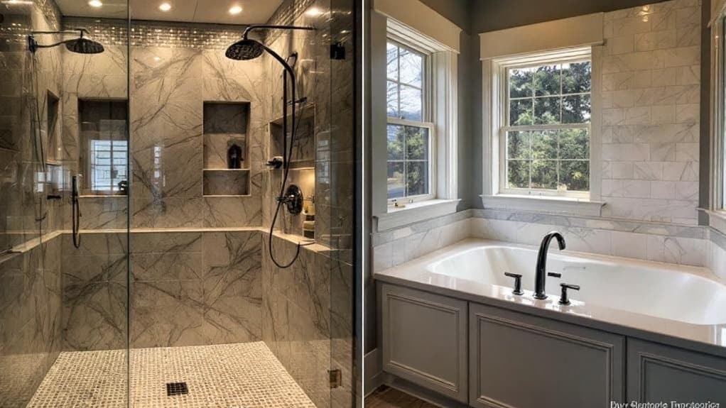 custom showers premium materials