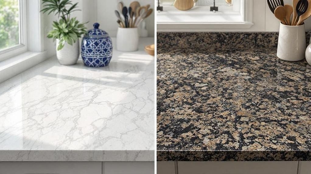 design flexibility quartz vs granite