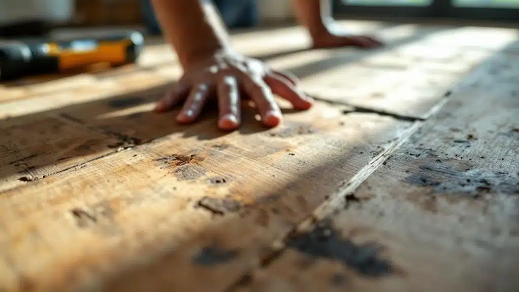 inspect subfloor for damage
