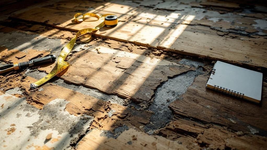 inspect subfloor for damage