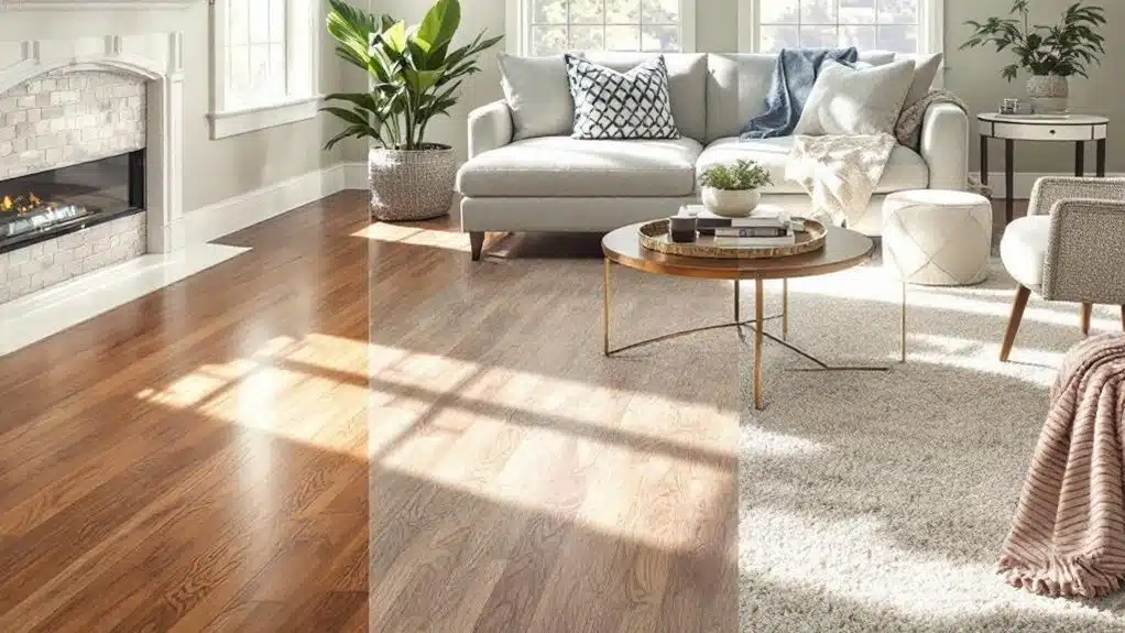 living room flooring costs
