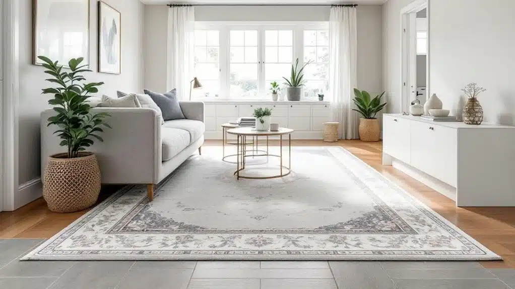 rugs enhance flooring transitions