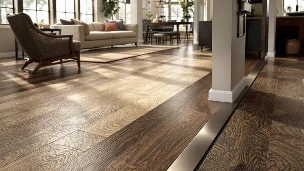 stylish seamless flooring transitions