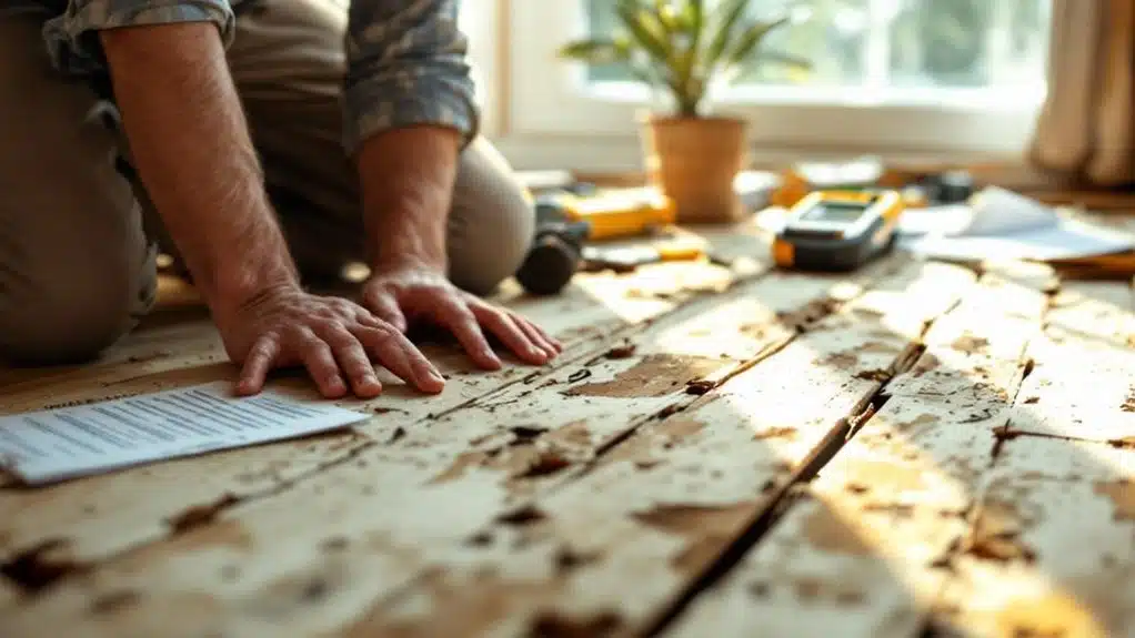 subfloor inspection reveals issues