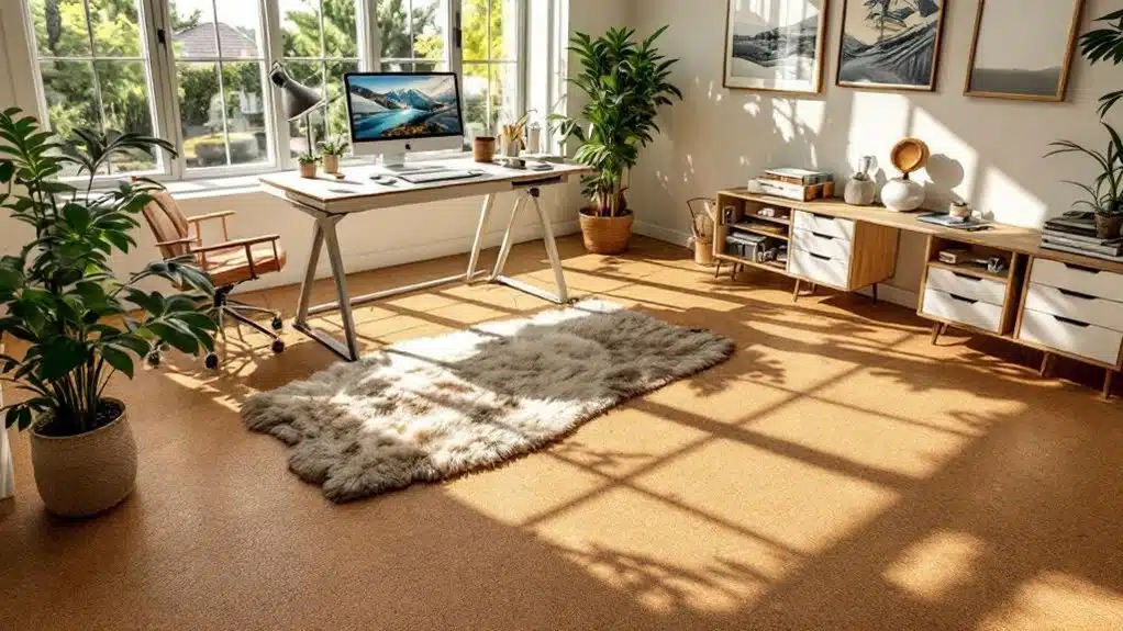 sustainable supportive cork flooring