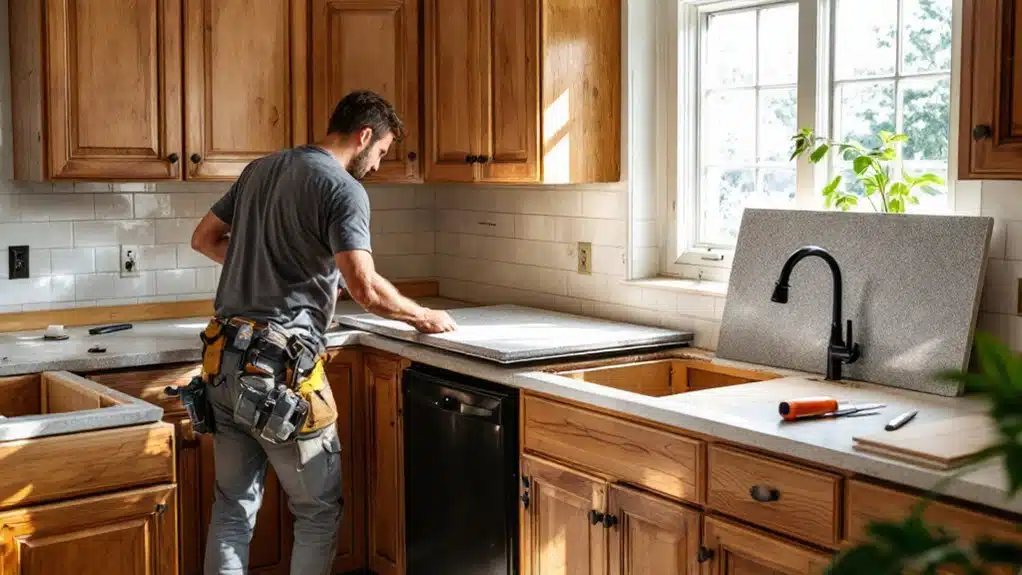 countertop replacement installation process
