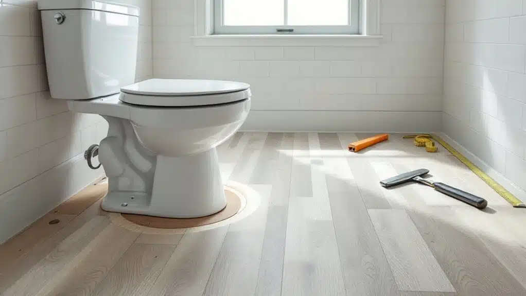 remove toilet for installation